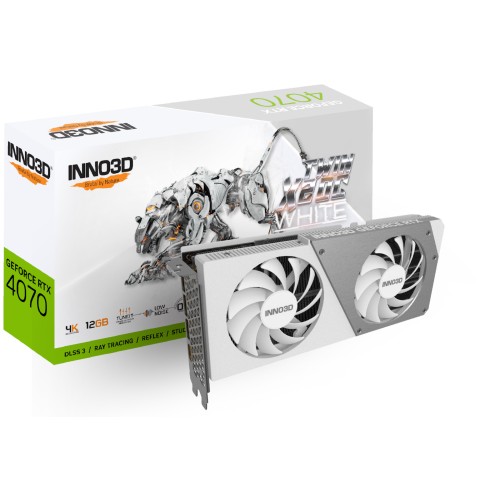 Inno 3D GeForce RTX 4070 12GB GDDR6X Twin X2 OC White Κάρτα Γραφικών